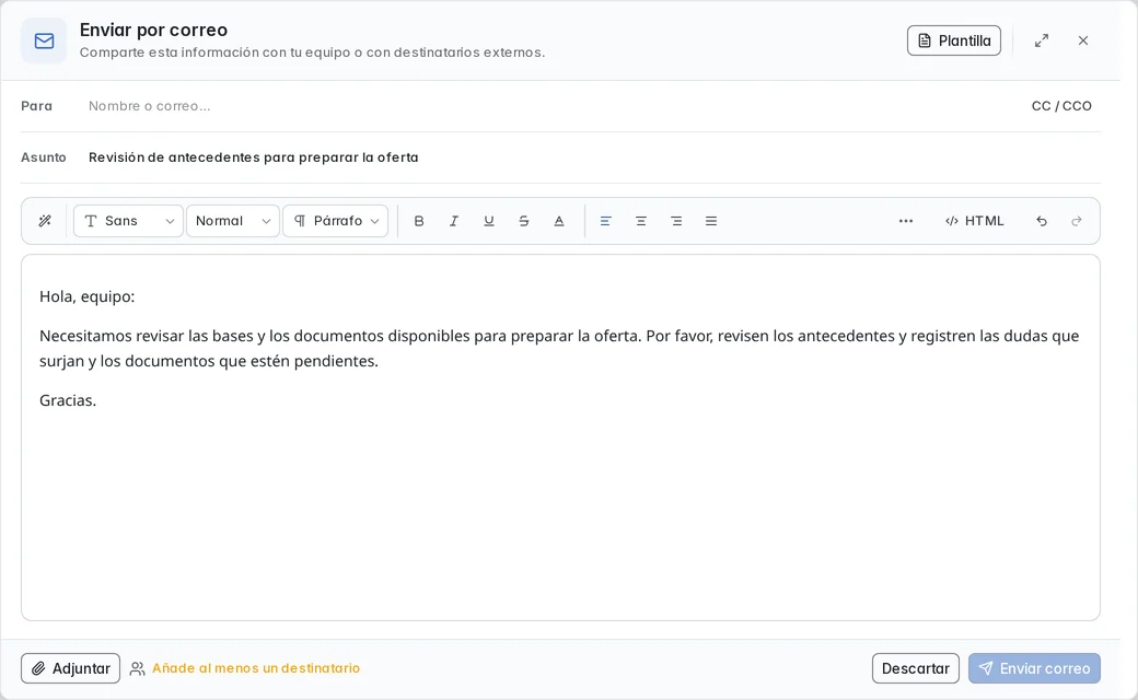 Propuesta aplicada al borrador del compositor real.